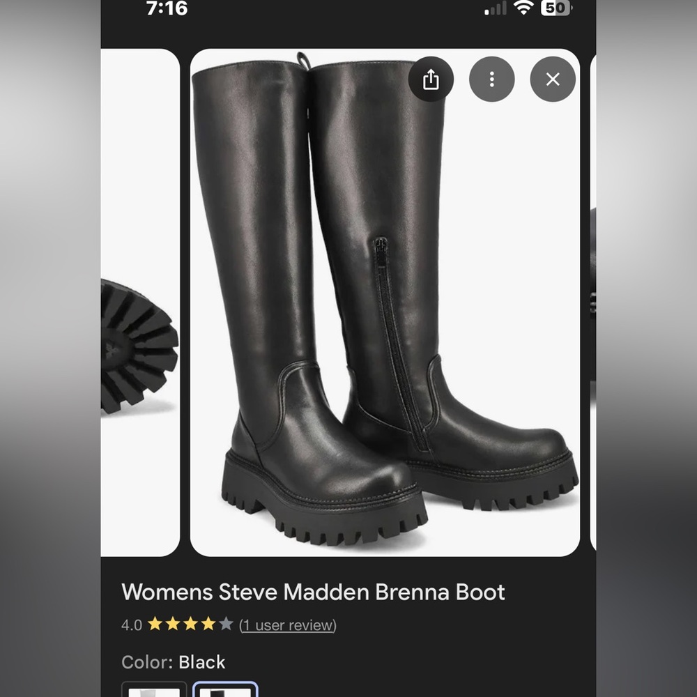 Steve Madden Black Brenna Boot